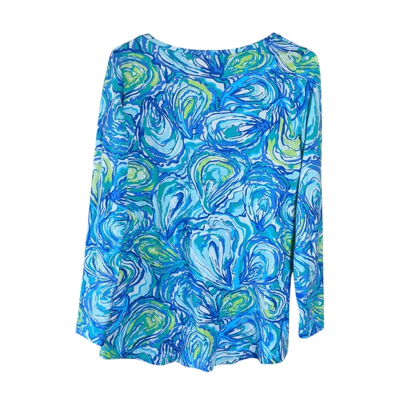 Lilly Pulitzer Blue Sorella Fitted Buttoned Blouse Size S - Picture 3 of 7